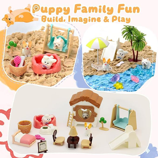 Crelloci Cat & Dog Sensory Play Sand Set