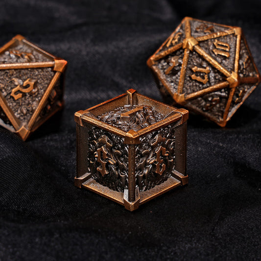 Sirensluck Resin DnD Dice Set Draconic Forge