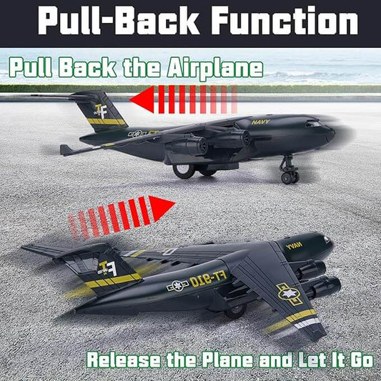 5 Pack Army Navy Airplane Toys Set